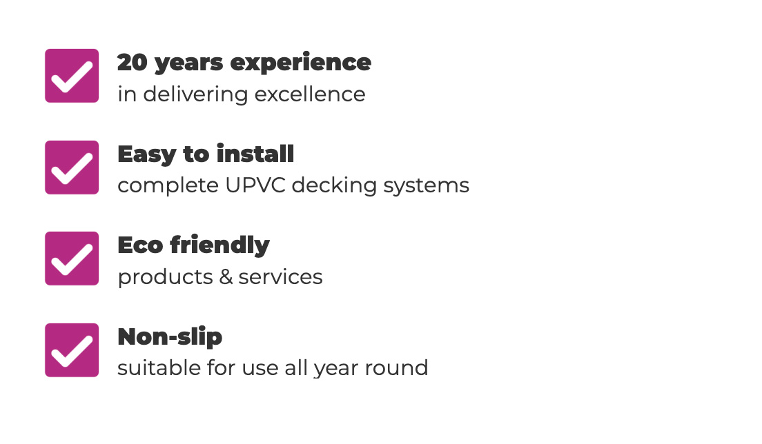 Discover Excel Plastics... manufacturers of quality, easy to install decking